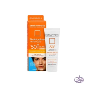 فلویید ضد آفتاب پوست چرب SPF50 بژ روشن با پوشش طبیعی
