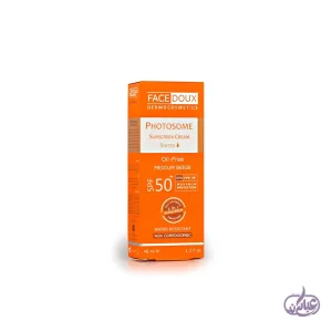 کرم ضد آفتاب فیس دوکس فوتوزوم SPF50 بژ متوسط مناسب پوست چرب