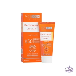 کرم ضد آفتاب فوتوزوم SPF50 بی‌رنگ مخصوص پوست چرب
