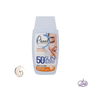 کرم ضدآفتاب بی‌رنگ پیکسل SPF50 مدل Sensitive، مناسب پوست‌های خشک و حساس، حجم 50 میلی‌لیتر